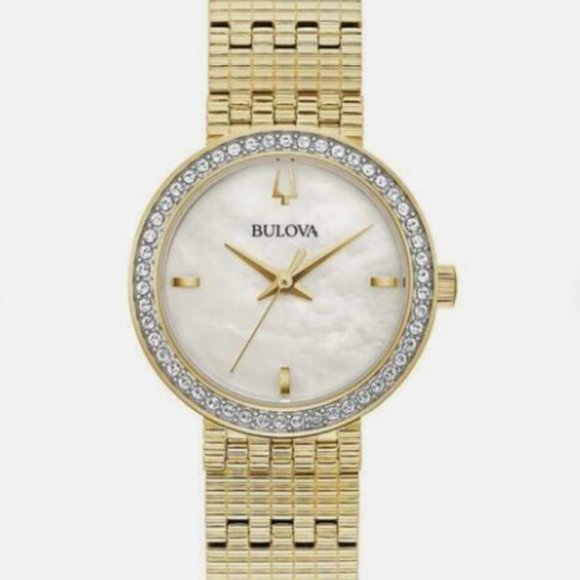 Wow! Bulova Womens Diamond 14k White Dial Watch
